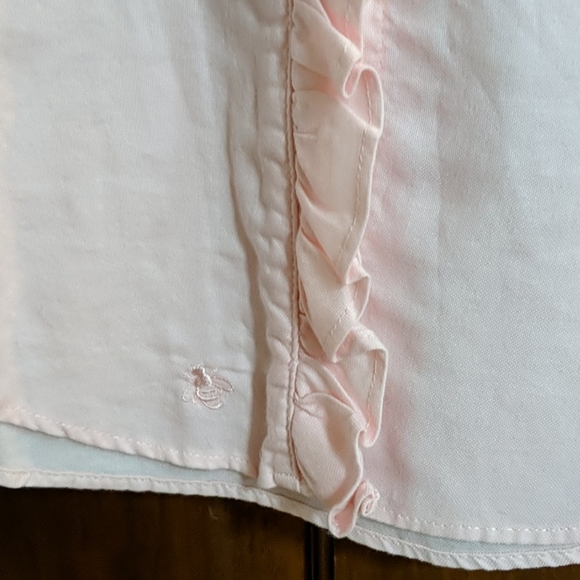 Crewcuts Ruffle Button Down Shirt Blouse Medium - Picture 4 of 4